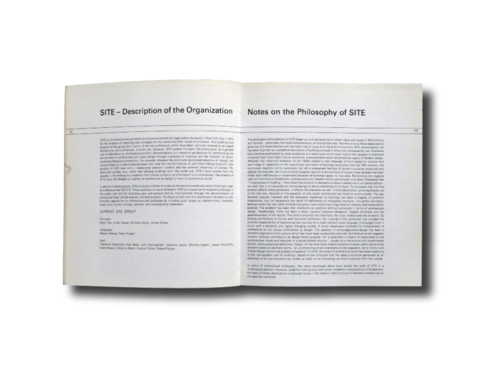 SITE: Architecture as Art sample page