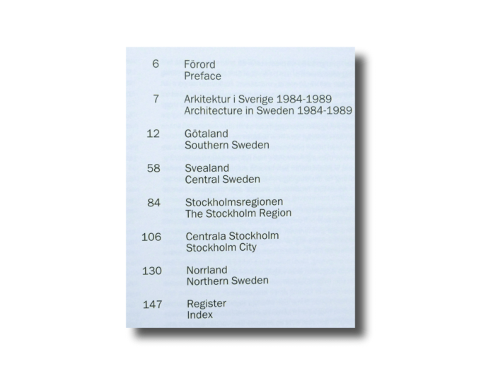 Arkitektur i Sverige – Architecture in Sweden 1984–89