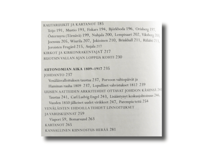 C. J. Gardberg, Kivestä ja puusta: Suomen linnoja, kartanoita ja kirkkoja (Otava, 2002)