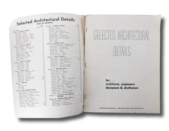 Progressive Architecture: Selected Architectural Details (n.d., probably late 1950s or early 1960s)