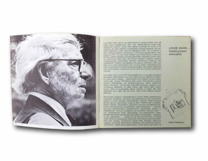 louiskahn-auk1 Louis Kahn 1901–1974 (Suomen rakennustaiteen museo, 1977)