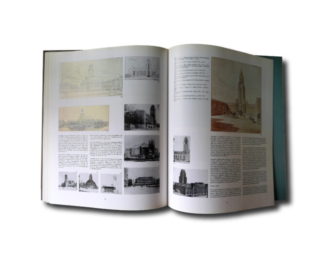 Eliel-Saarinen-Suomen-aika-auk3 Image of a sample spread in the book: Eliel Saarinen – Suomen aika