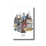 Helsinki-aiheinen juliste by Posteristudio