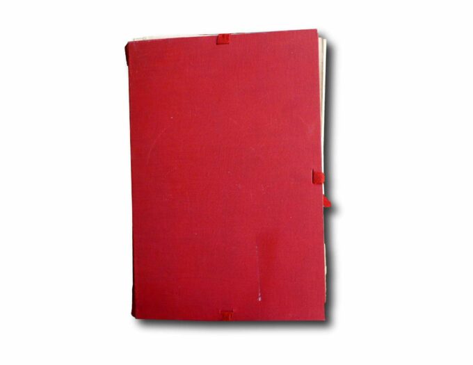 Raguenet-Materiaux-et-Documents-kansi Front cover of the binder containing 125 folios of Antoine Raguenet's Matériaux et Documents