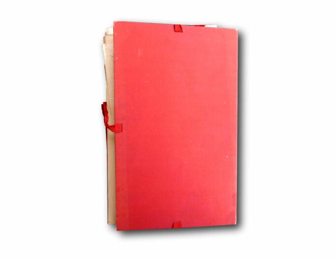 Raguenet-Materiaux-et-Documents-taka Back cover of the binder containing 125 folios of Antoine Raguenet's Matériaux et Documents