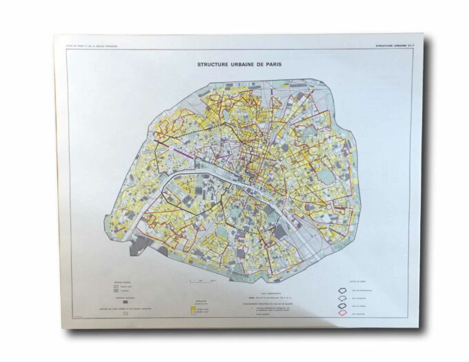 Atlas-de-Paris-karttalehti Map of Paris from Atlas de Paris et de la Région parisienne