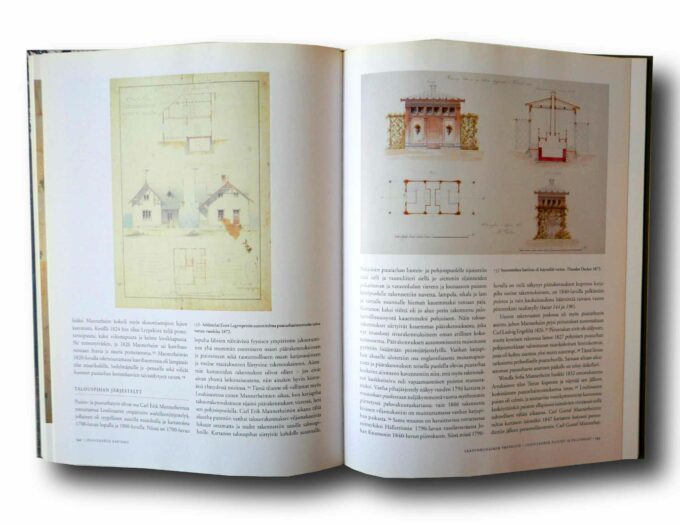 Louhisaaren-kartano-auk Photo showing a sample spread of the book Louhisaaren kartano