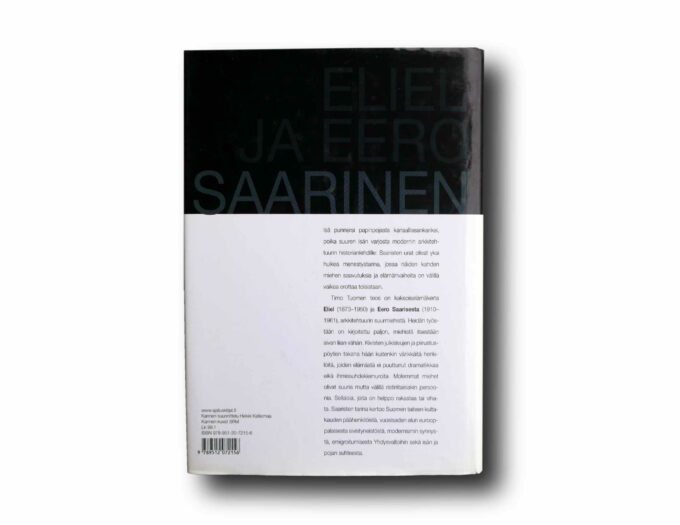Eliel-ja-Eero-Saarinen-taka Photo showing a sample spread of the book Eliel ja Eero Saarinen