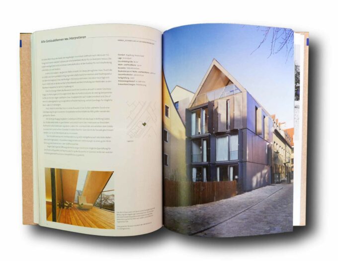 Grune-Hauser-auk Photo showing a sample spread of the book Grüner Häuser