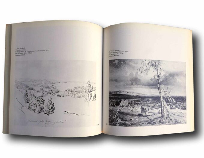 Photo showing a sample spread of the book The Golden Age of Finnish Art