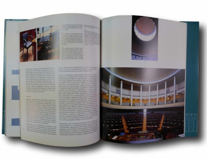 Photo showing a sample spread of the book Suomen eduskunta – Tausta