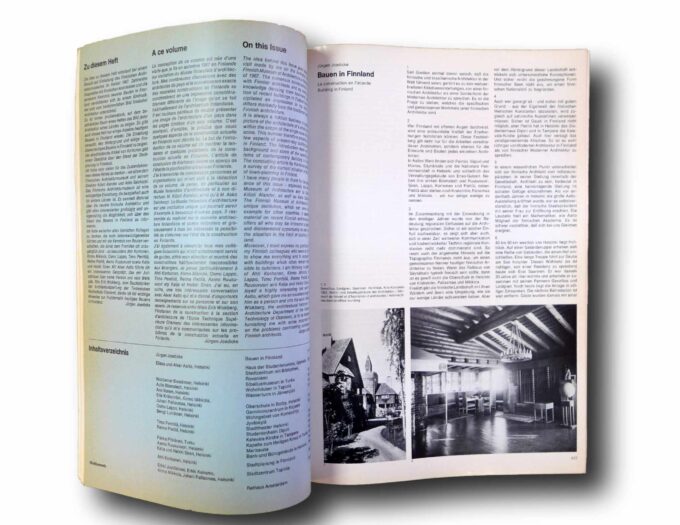 Bauen-Wohnen-4-1969-auk Photo showing a sample spread of the book Bauen+Wohnen 4 April 1969: Bauen in Finnland