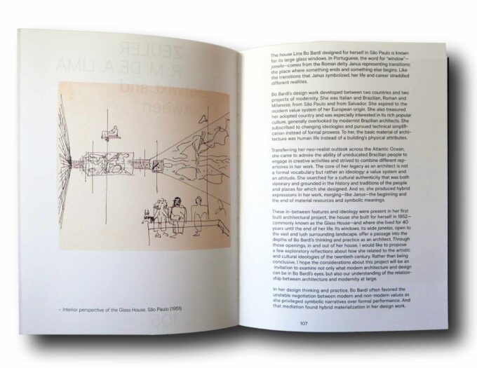 Photo showing a sample spread of the book Lina Bo Bardi: Material Ideologies