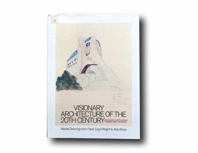 Photo showing the book Visionary Architecture of the 20th Century
