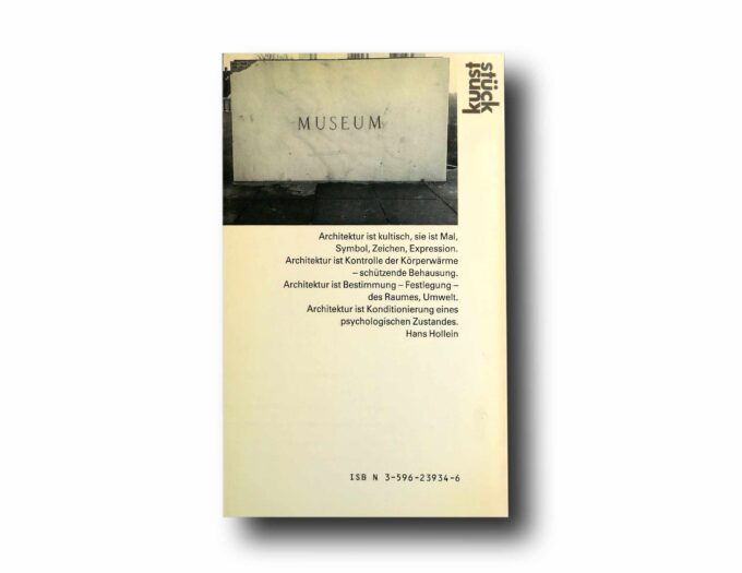 Hans-Hollein-Museum-in-Monchengradbach-taka Photo showing a sample spread of the book Hans Hollein – Museum in Mönchengaldbach
