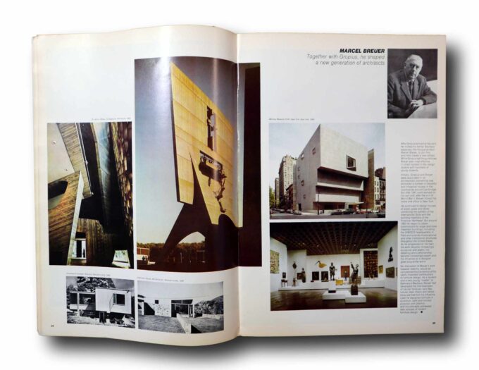 Photo showing a sample spread of the book Modern Architecture / America