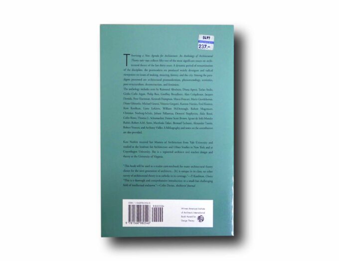 Photo showing a sample spread of the book Theorizing a New Agenda for Architecture