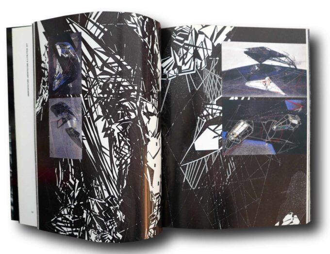 Architectural-Monographs-22-Lebbeus-Woods-auk Photo showing a sample spread of the book Lebbeus Woods