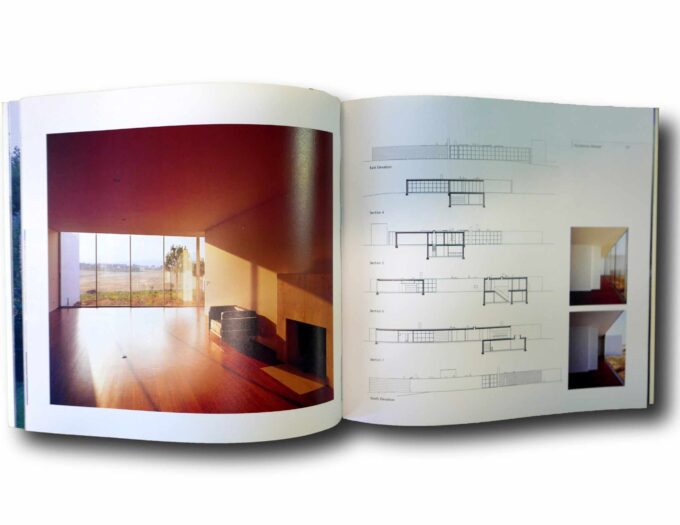 Photo showing a sample spread of the book Ten Houses