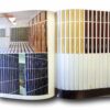 Photo showing a sample spread of the book Alvar Aalto seitsemässä talossa : Alvar Aalto i sju hus