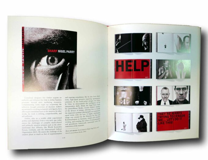 Profile-Pentagram-Design-auk Photo showing a sample spread of the book Profile Pentagram Design