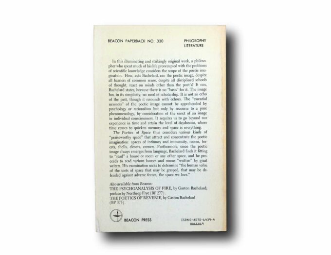Photo showing a sample spread of the book The Poetics of Space