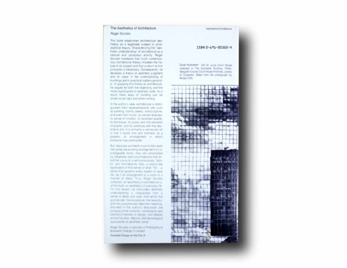 Photo showing a sample spread of the book The Aesthetics of Architecture