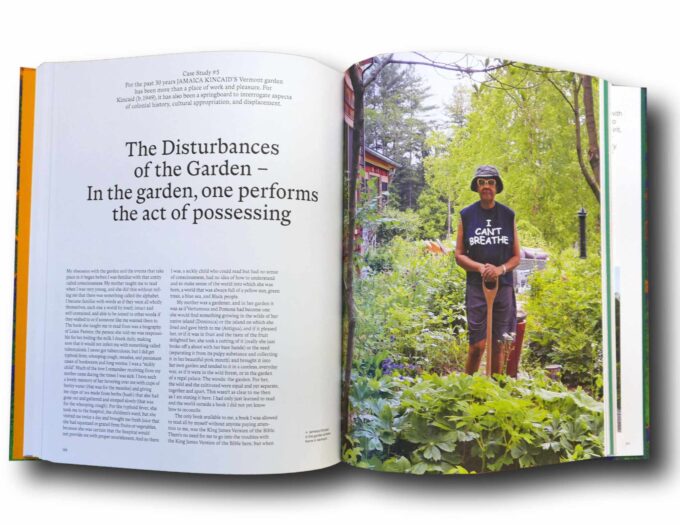 Photo showing a sample spread of the book Garden Futures: Desigining with Nature