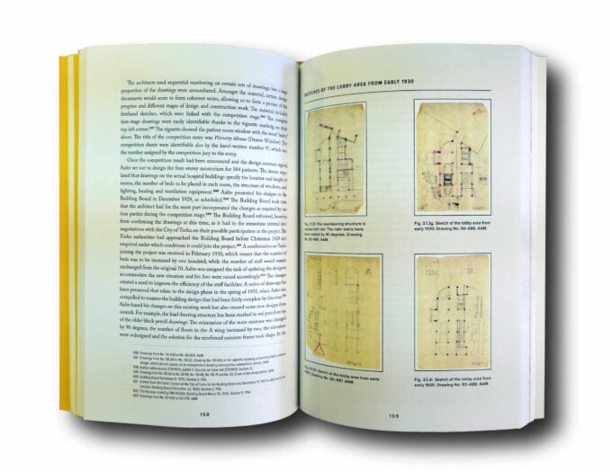 Alvar-Aaltos-Paimio-Sanatorium-auk Photo showing a sample spread of the book Architecture and Technology: Alvar Aalto's Paimio Sanatorium