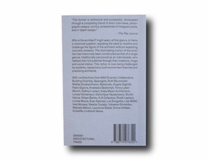 Photo showing a sample spread of the book Who is the Architect?