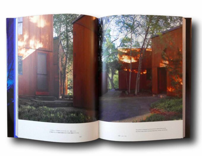Photo showing a sample spread of the book Louis I. Kahn Houses 1940–1974