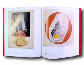 Photo showing a sample spread of the book László Moholy-Nagy Retrospective