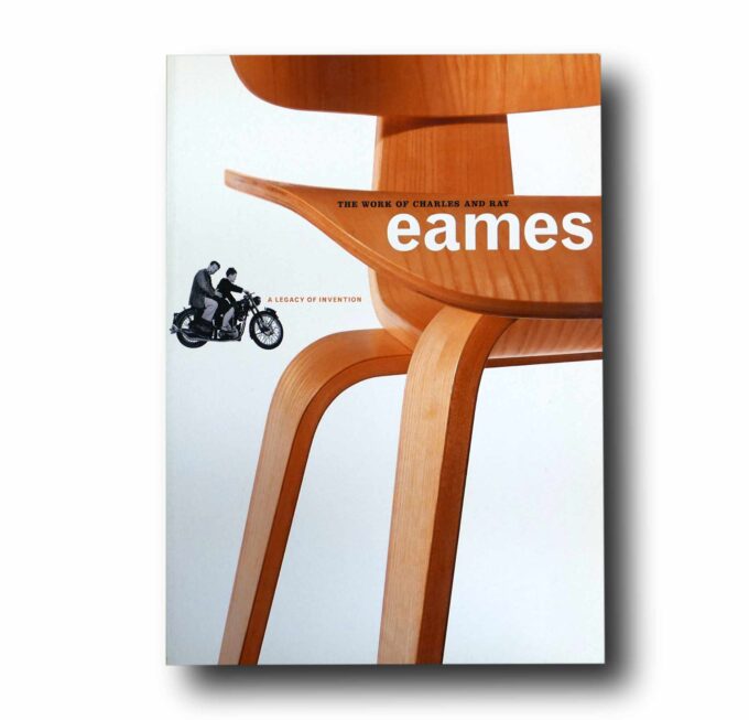 Photo showing the book The Work of Charles and Ray Eames
