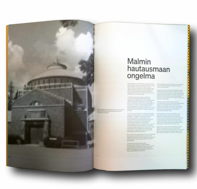 Photo showing a sample spread of the book Harjun pieni monumenti
