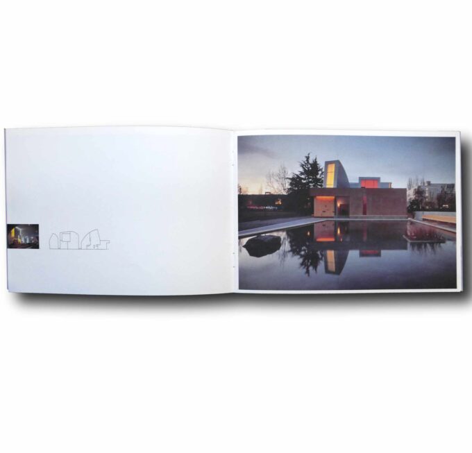 Photo showing a sample spread of the book Steven Holl – The 8th Alvar Aalto Medal 1998