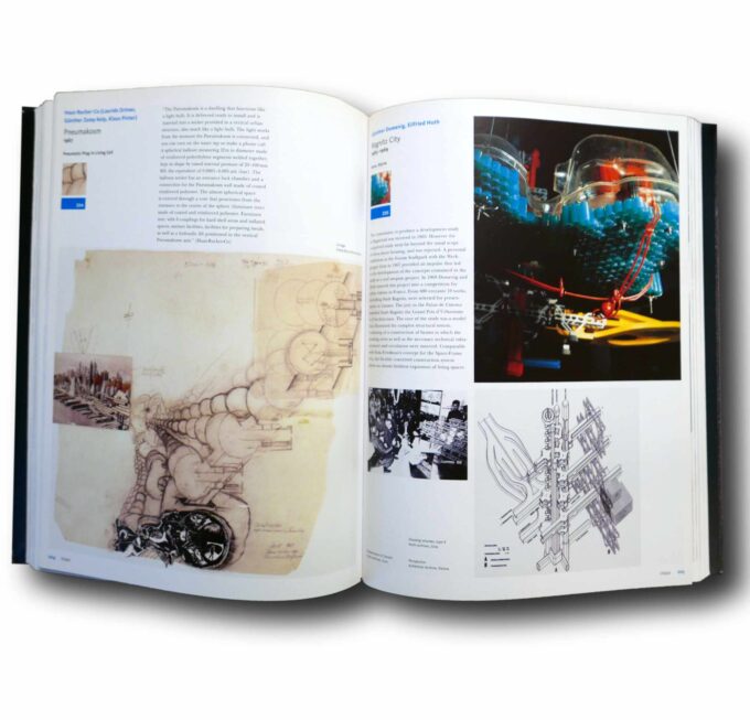 Photo showing a sample spread of the book Architecture in Austria in the 20th & 21st Centuries