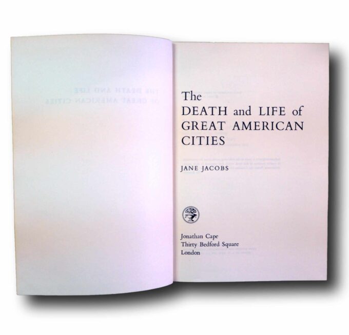 Photo showing a sample spread of the book The Death and Life of Great American Cities