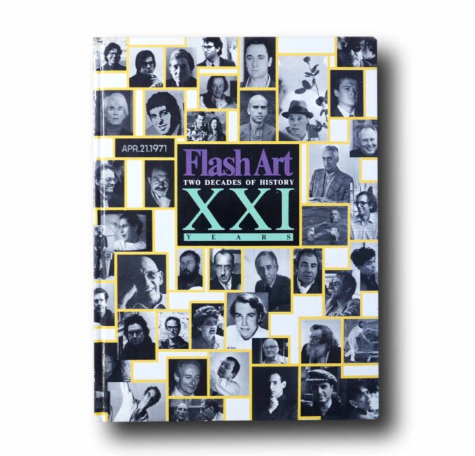 Flash-Art-XXI-Years-kansi Photo showing the book Flash Art: Two Decades of History XXI Years