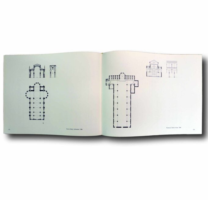 Drawings-of-Great-Buildings-auk Photo showing a sample spread of the book Drawings of Great Buildings – Zeichnungen Grosser Bauten